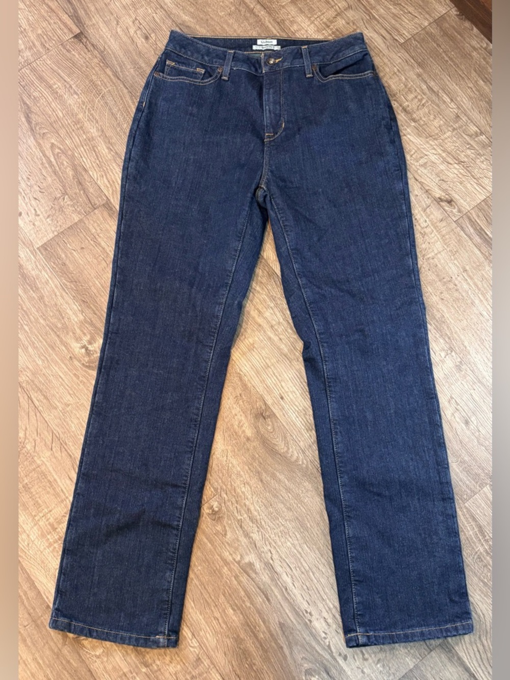 L.L. Bean Women’s Size 10 M/T Dark Wash Lined Straight Leg Jeans